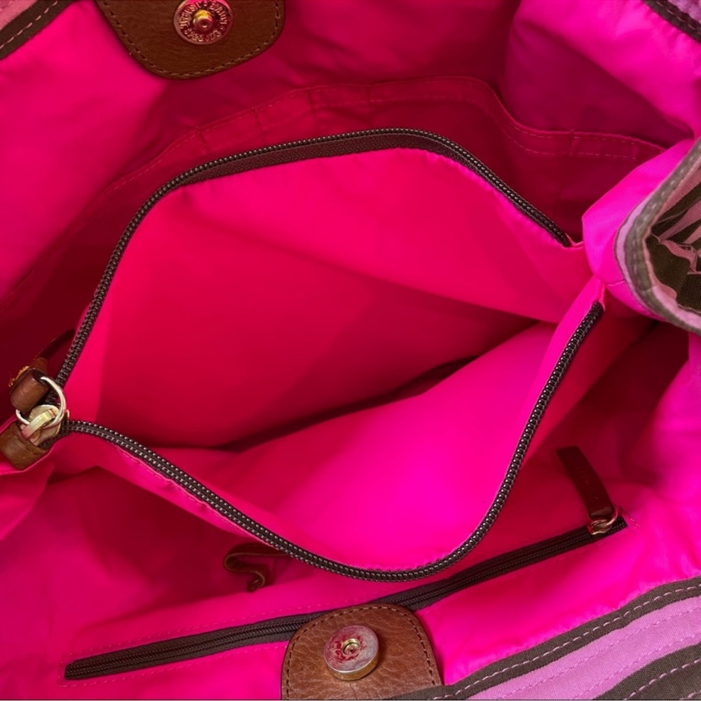 Dooney & Bourke Pink Stripe Handbag - Picture 10 of 16